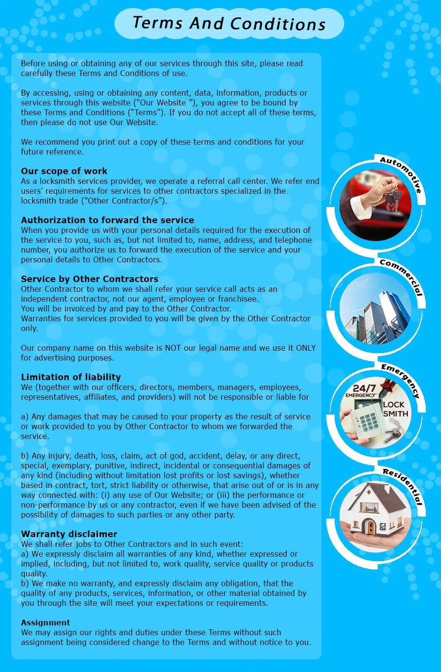 Munster Locksmith Service, Munster, IN 219-728-5152 - TermsAndCondition-13